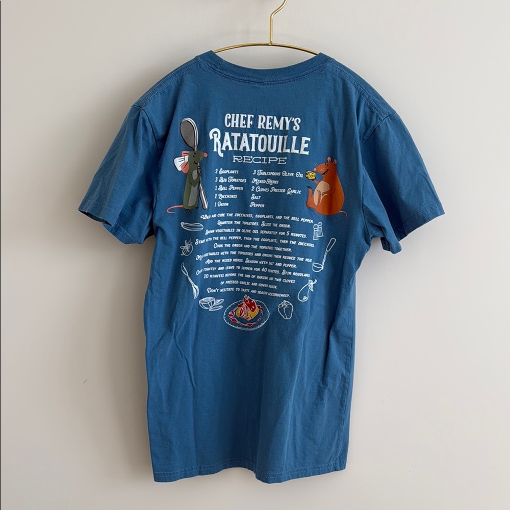 Disney Chef Remy Ratatouille Recipe Graphic Tee - Picture 4 of 5
